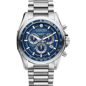 Roamer Rockshell Ανδρικό Ρολόι Χρονογράφος με Ασημί Μεταλλικό Μπρασελέ 220837414520 Roamer Rockshell Ανδρικό Ρολόι Χρονογράφος με Ασημί Μεταλλικό Μπρασελέ 220837414520