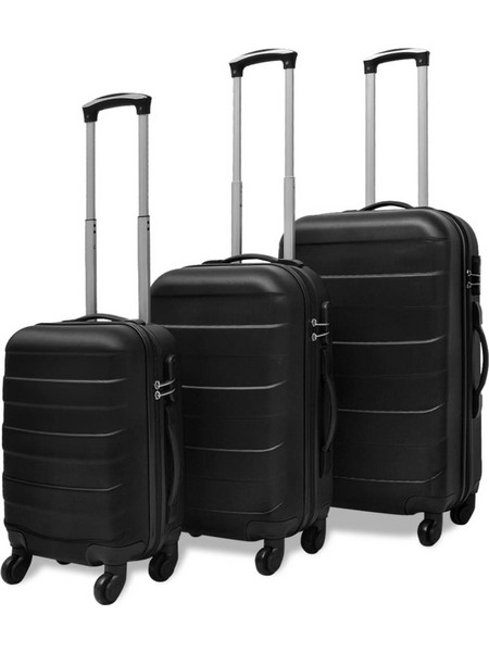 vidaXL 91141 Σετ Βαλίτσες 3τμχ Μαύρες