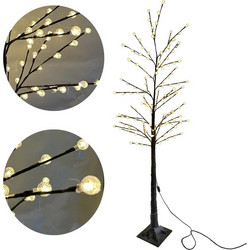 Led Φωτιζόμενο δέντρο καφέ θερμό φως 180cm - Led Tree Warm Light