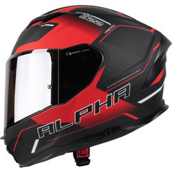 Pilot Alpha SV Matt Black/Red / Silver Κράνος Μηχανής Full Face 1550gr