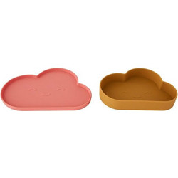 OYOY Chloe Σετ Πιάτα Φαγητού Beige/Coral 2τμχ