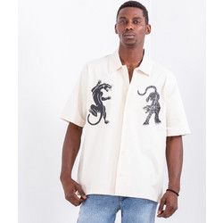 Tee Library Ανδρικό Πουκάμισο Κοντομάνικο TCSH-28 Ivory