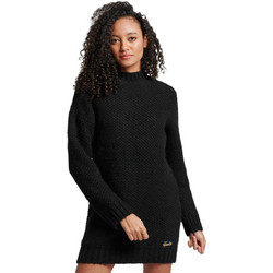 Superdry Ovin Mini Καθημερινό Φόρεμα Πλεκτό Μαύρο W8011454A-02A