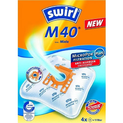Swirl M40 Σακούλες Σκούπας 4τμχ Συμβατές με Σκούπα Miele