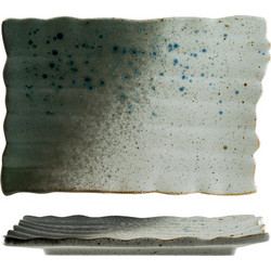 Πιατέλα πορσελάνης 34 5x21cm ακανόνιστο σχήμα Gaia BONNA - Σετ 2 c470448