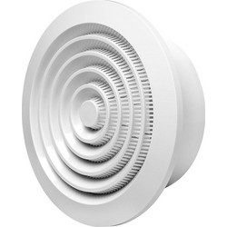 Europlast Περσίδα Εξαερισμού Στρογγυλή Φ125mm Με Σίτα Λευκή NGA125