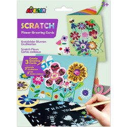 Avenir Ευχετήριες Κάρτες Scratch 4 Greeting Card Flowers
