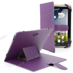 Leather Flip Case Stand For 10" Android Tablet Purple (OEM)