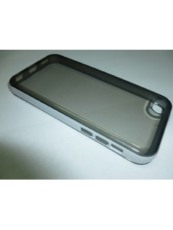 iphone 5C Μαύρη Θήκη Gel TPU με λευκό Πλαίσιο I5CTGCBWWF OEM