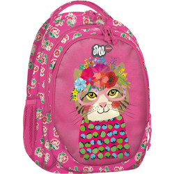 Lyc Sac Missy Cat Σχολική Τσάντα Πλάτης Δημοτικού Ροζ Lo01228