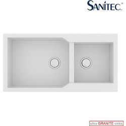 Sanitec Ultra Granite 803 Υποκαθήμενος Νεροχύτης Γρανίτη Αντιστρεφόμενος Ματ Bianco 98x50cm