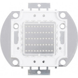 GloboStar 73771 Υψηλής Ισχύος LED COB BRIDGELUX 50W 2500lm DC 20-24V - Μ5.6 x Π5.2 x Υ0.6cm - Πράσινο