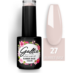 Gellie UV Led Soak Off Color 27 Rubber Base Ημιμόνιμο Βερνίκι Νυχιών 10ml