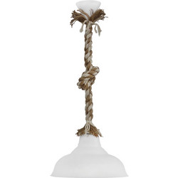 Heronia Lighting Public 1L -Wh Rope Κρεμαστό Φωτιστικό Οροφής με Σχοινί Μονόφωτο Λευκό 31-1174
