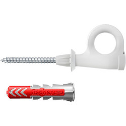 Fischer 564173 βιδωτό άγκιστρο & βύσμα τοίχου 25 τεμάχια Κιτ βιδωτού γάντζου & επιτοίχιου βύσματος