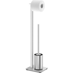 Χαρτοθήκη Δαπέδου Με Πιγκάλ Carvo 40488 15x18x71,8cm White-Inox Zack Ανοξείδωτο Ατσάλι