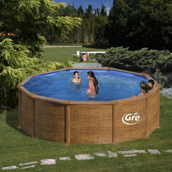 Gre Pacific KIT460W Πισίνα Ξύλινη Φ480x122cm