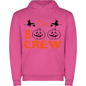 Ghastly Pumpkin Stack Φούτερ με κουκούλα σε χρώμα Φούξια Small