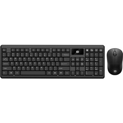 Detech 1600 Black Ασύρματο Σετ Πληκτρολόγιο & Ποντίκι