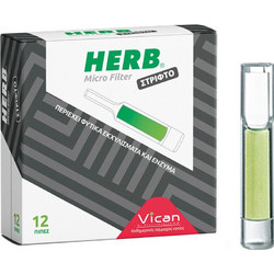 Herb Micro Filter 5.7mm Πίπες Τσιγάρων για Στριφτό 12 Τεμάχια