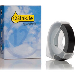 Συμβατή Ταινία Dymo S0898130 / 52010 3m x 9mm White on Black (123ink)