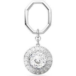 Swarovski γυναικείο μπρελόκ στρογγυλή κοπή, άσπρο, επιμετάλλωση ροδίου - 5669119