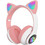 ST-23M Ασύρματα Bluetooth Παιδικά Ακουστικά On Ear Ροζ