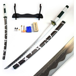 DEMON SLAYER KIMETSU NO YAIBA SHINAZUGAWA SANEMI SWORD HANDFORGED AND FOLDED, SET - 42011