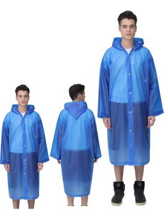 EVA Unisex Αδιάβροχο με Κουκούλα - Μπλε