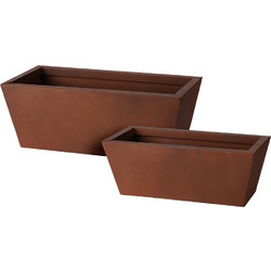 Σετ Μεταλλικά Κασπώ με διαστάσεις 35x16.2x13cm και 30x13.2x11.3cm - 2 τεμάχια - Rusty FZ1001010