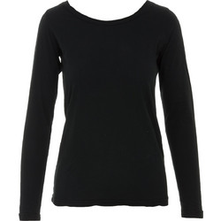 CROSSLEY W DEEP NECK LS T-SHIRT - BAY-900 BLACK