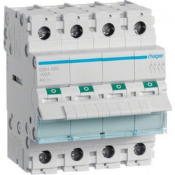 Ραγοδιακόπτης 4P 100Α SBN490 Hager SBN490
