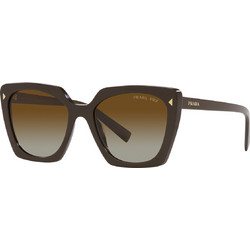 Prada PR23ZS 11J6/E1 Γυναικεία Γυαλιά Ηλίου Τετράγωνα Κοκάλινα Καφέ με Καφέ Degradee Φακό