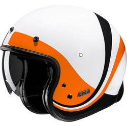 HJC V31 Emgo MC7 Black White Orange Κράνος Μηχανής Jet 1120gr