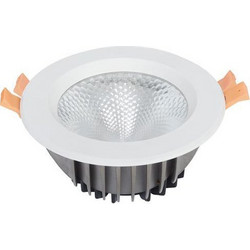 Σποτ led panel 35W λευκό χωνευτό γυψοσανίδας φωτιστικό στρογγυλό Φ22,5cm (εγκοπή 20cm) 3CCT θερμό ενδιάμεσο ψυχρό φως 3500lumen