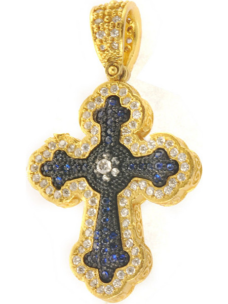 DIMITRIOS EXCLUSIVE Σταυρός από επιχρυσωμένο Ασήμι 925 GO58595