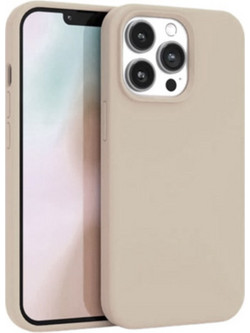 Θήκη Rubber Ενισχυμένης Σιλικόνης για iPhone 13 Pro Max Μπεζ
