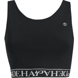 Deha Logo Αθλητικό Μπουστάκι με Μέτρια Στήριξη Μαύρο B64404-Black