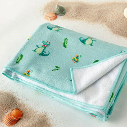 Kiokids Crocodile Παιδική Πετσέτα Microfiber Πράσινη 75x150cm