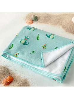 Kiokids Crocodile Παιδική Πετσέτα Microfiber Πράσινη 75x150cm