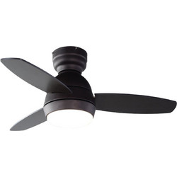 IQ CF-3618 Ανεμιστήρας Οροφής 92cm 85W με Φως & Τηλεχειριστήριο Μαύρος Καφέ