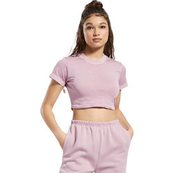 Reebok Classics Natural Dye Fitted T-Shirt Γυναικείο Αθλητικό Crop Top Ροζ HK4967