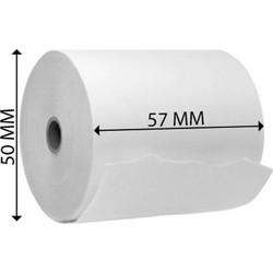 Θερμική Χαρτοταινία Π57xΔ50mm Μήκος 25m 48gr/m (10τμχ)