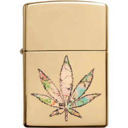 Pot Leaf Fusion Design Zippo