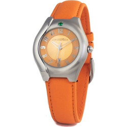 Chronotech Γυναικείο Ρολόι με Πορτοκαλί Δερμάτινο Λουράκι CT2206L-05