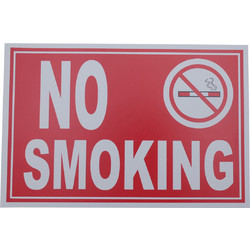 Πινακίδα Σήμανσης NO SMOKING 30x20cm PVC