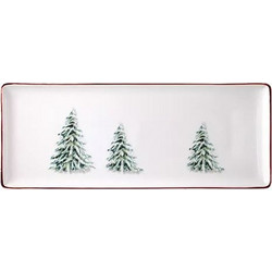 Χριστουγεννιάτικη Πιατέλα Oρθογώνια Filet Noel Faience Gien (36x15 cm)