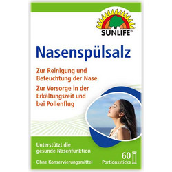 Φακελάκια αλατιού 60 τμχ NACL 0,9% - Sunlife / Ρινικός Καθαρισμός Nasenspulsalz