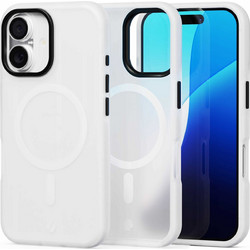 Θήκη iPhone 16 Spacecase Hybrid Fusion Mag Ημιδιάφανη Σκληρή με MagSafe - Frost Clear (5905719112387)