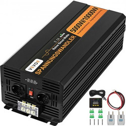 VEVOR 5000W 24V 230V Καθαρός Ημιτονοειδής Μετατροπέας Ρεύματος 10000W Κορυφή CZXNBQ5000W24V001V0